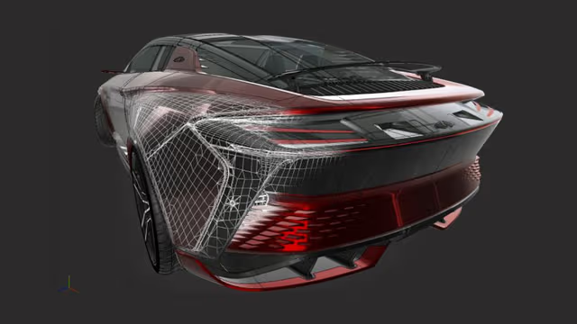 3D model of a car made using Unity Asset Transformer